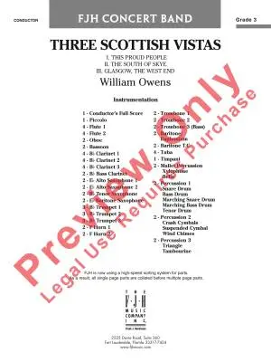 Three Scottish Vistas - Owens - Concert Band - Gr. 3