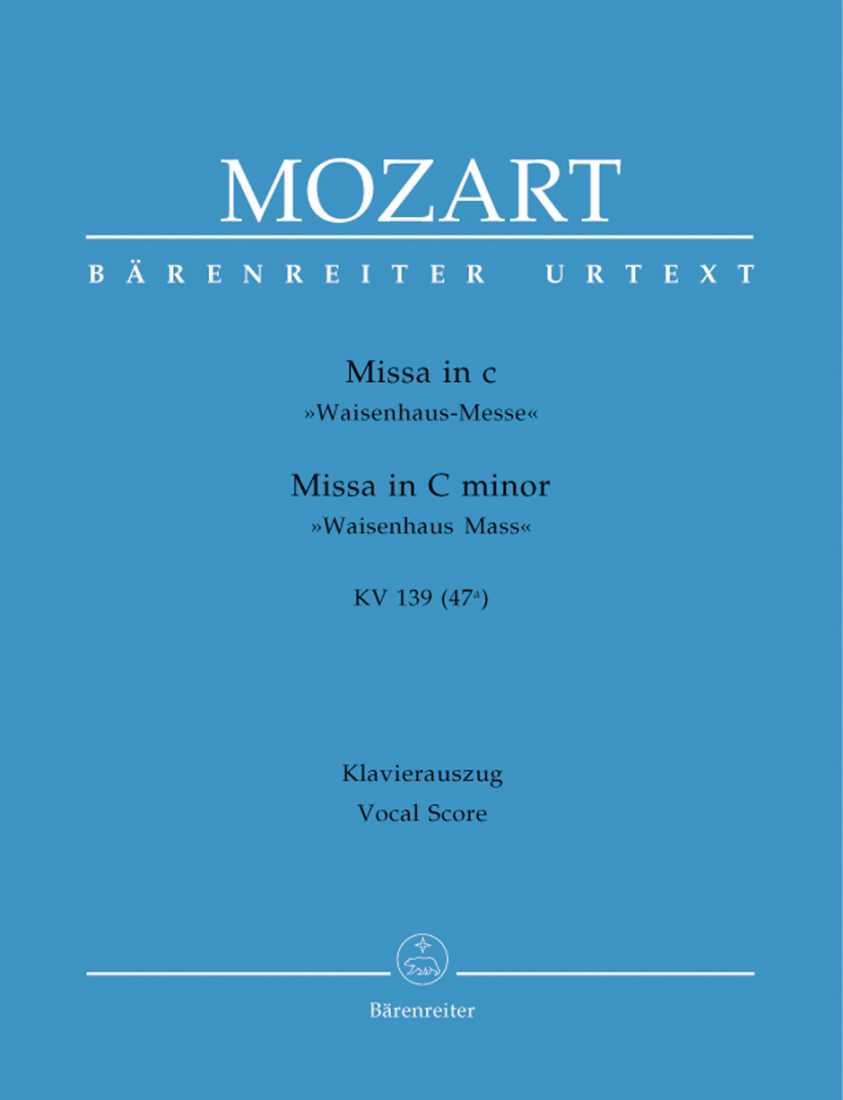 Missa in C minor K. 139 (47a) \'\'Waisenhaus Mass\'\' - Mozart/Senn - Vocal Score - Book