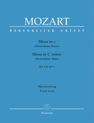Baerenreiter Verlag - Missa in C minor K. 139 (47a) Waisenhaus Mass - Mozart/Senn - Vocal Score - Book
