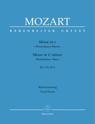 Baerenreiter Verlag - Missa in C minor K. 139 (47a) Waisenhaus Mass - Mozart/Senn - Vocal Score - Book