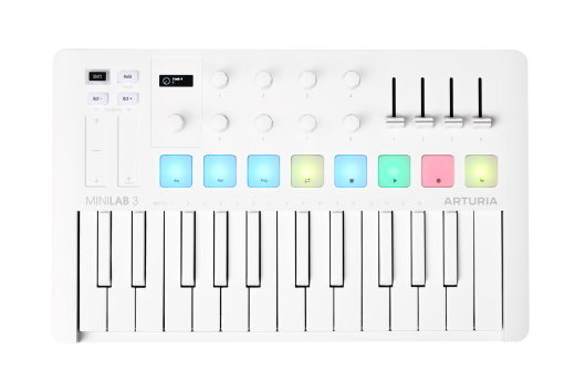 Arturia - Clavier MIDI MiniLab3  25touches, avec logiciel (blanc alpin)