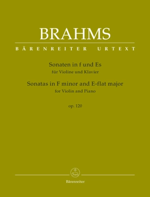 Baerenreiter Verlag - Sonatas in F minor and E-flat major op. 120 - Brahms/Brown/Da Costa - Violin/Piano - Book