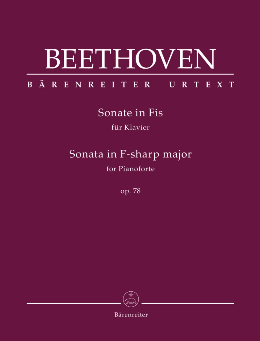 Sonata in F-sharp major op. 78 - Beethoven/Del Mar - Piano - Book