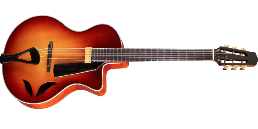 Eastman Guitars - FV680CE Frank Vignola Signature Archtop Gypsy Jazz Guitar with Hardshell Case - Goldburst