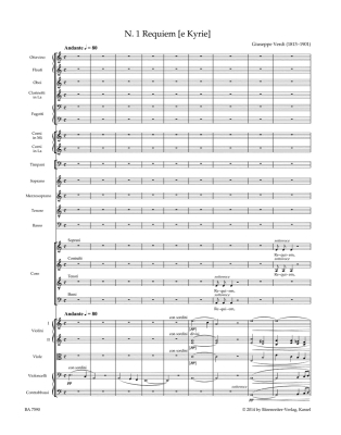 Messa da Requiem - Verdi/Uvietta - Full Score - Book