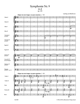 Symphony no. 9 in D minor op. 125 - Beethoven/Del Mar - Full Score - Book