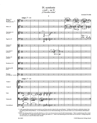 Symphony no. 9 in E minor op. 95 \'\'New World\'\' - Dvorak/Del Mar - Full Score -  Book