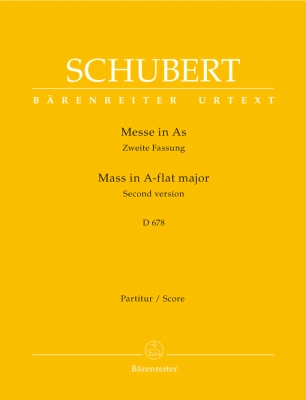 Baerenreiter Verlag - Mass in A-flat major, D 678 (Second version) - Schubert/Finke-Hecklinger - Full Score - Book