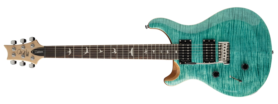 SE Custom 24 Electric Guitar with Gigbag, Left-Handed - Turquoise