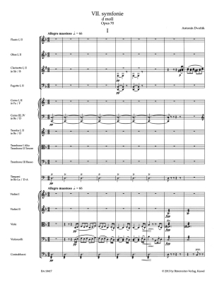 Symphony no. 7 in D minor op. 70 - Dvorak/Del Mar - Full Score - Book