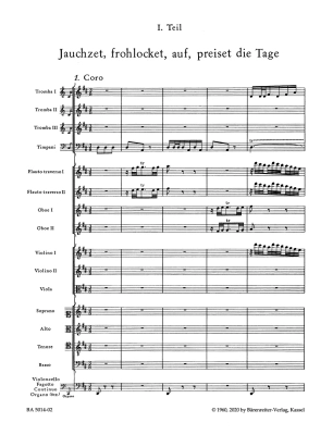 Christmas Oratorio BWV 248 - Bach /Blankenburg /Durr - Full Score - Book