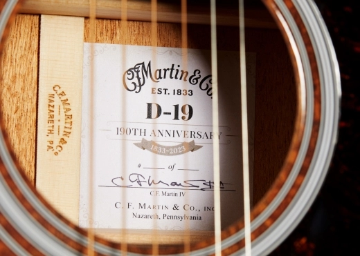 D-19 190th Anniversary Dreadnought Acoustic Guitar with Case