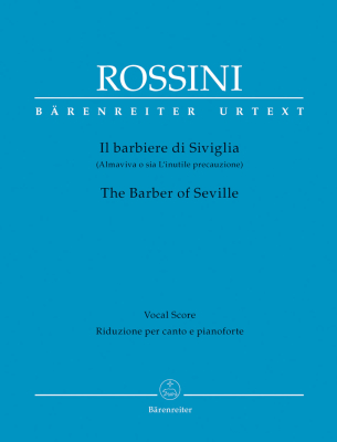 Baerenreiter Verlag - The Barber of Seville - Rossini/Brauner - Vocal Score - Book