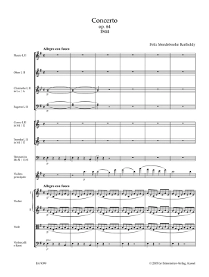 Concerto in E minor op. 64 - Mendelssohn/Todd/Brown - Violin/Orchestra - Full Score - Book