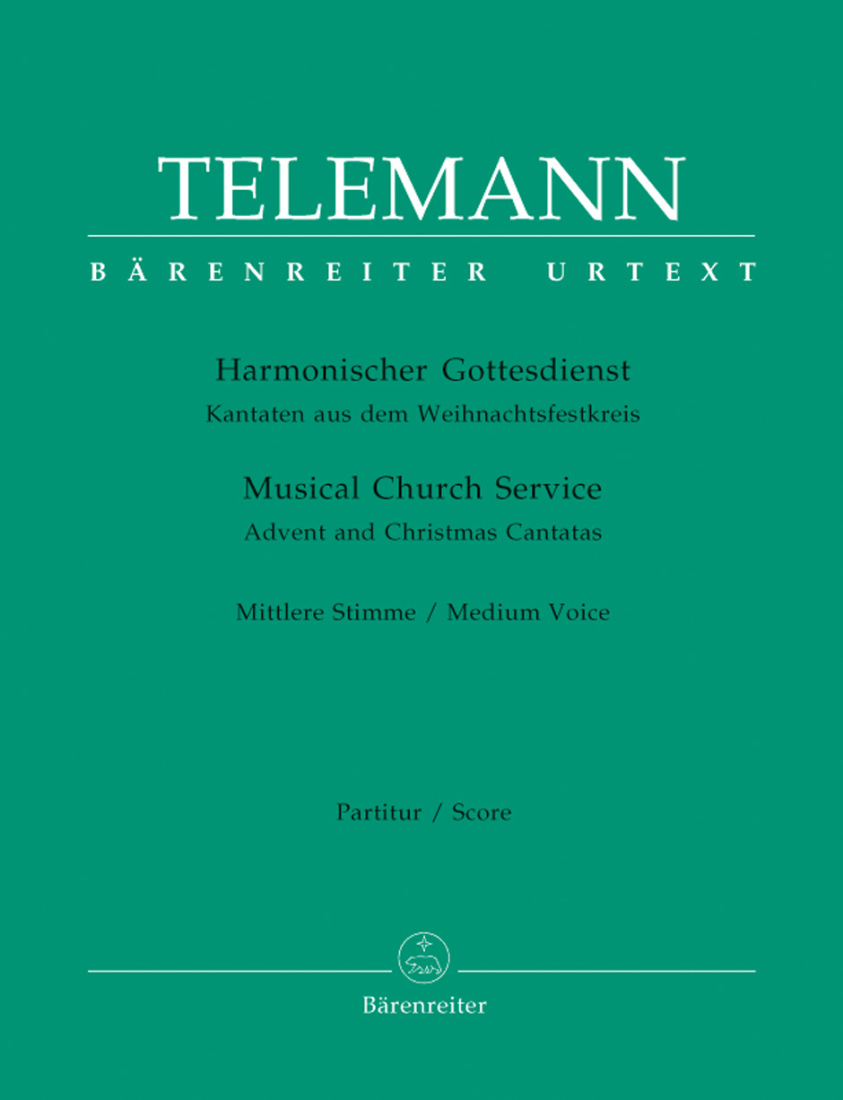 Musical Church Service (Advent and Christmas Cantatas) - Telemann/Fock/Poetzsch - Medium Voice/Solo Instrument/Basso Continuo - Score/Parts