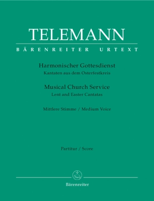 Baerenreiter Verlag - Musical Church Service (Lent and Easter Cantatas) - Telemann/Fock/Poetzsch - Medium Voice/Solo Instrument/Basso Continuo - Score/Parts