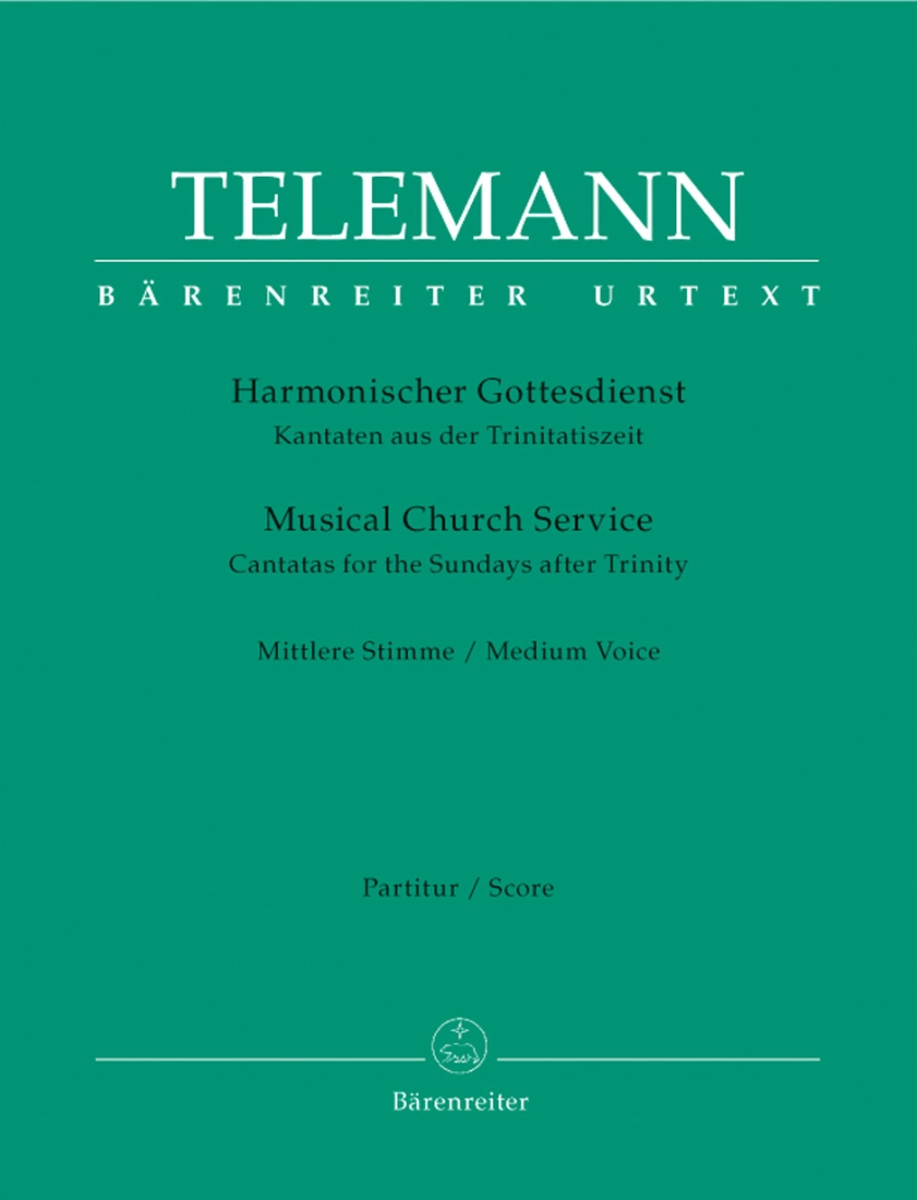 Musical Church Service (Cantatas for the Sundays after Trinity) - Telemann/Fock/Poetzsch - Medium Voice/Solo Instrument/Basso Continuo - Score/Parts