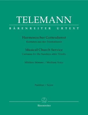 Baerenreiter Verlag - Musical Church Service (Cantatas for the Sundays after Trinity) Telemann, Fock, Poetzsch Voix moyenne, instrument solo et basse continue Partition matresse et partitions individuelles