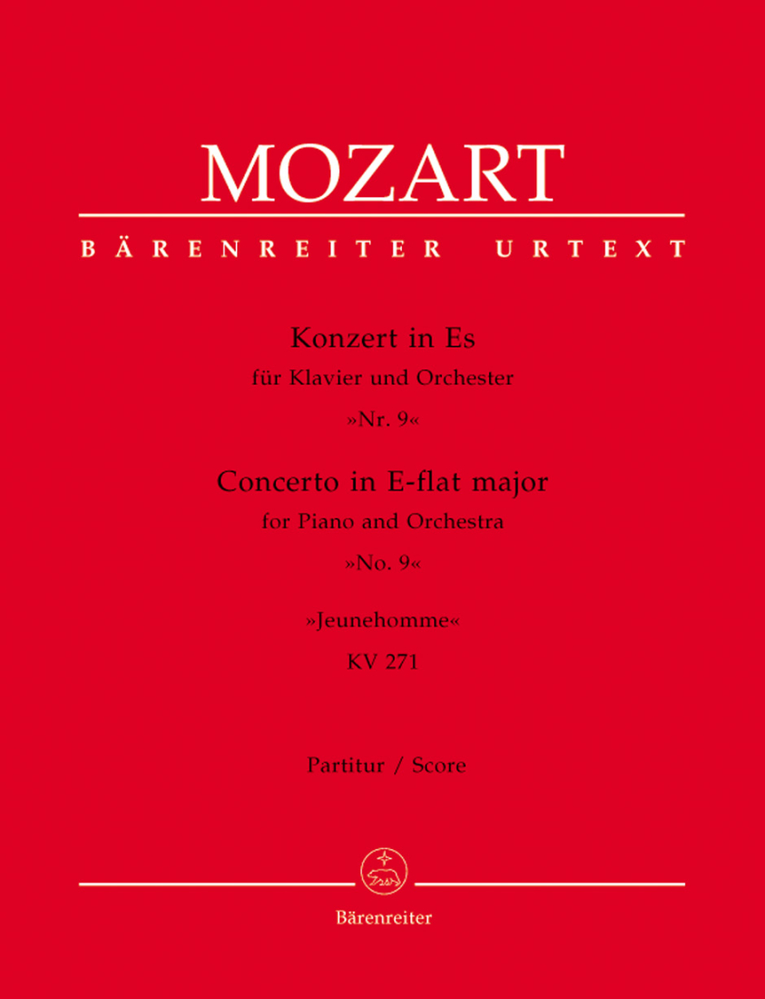 Concerto for Piano and Orchestra no. 9 in E-flat major K. 271 \'\'Jeunehomme\'\' - Mozart/Wolff - Full Score - Book