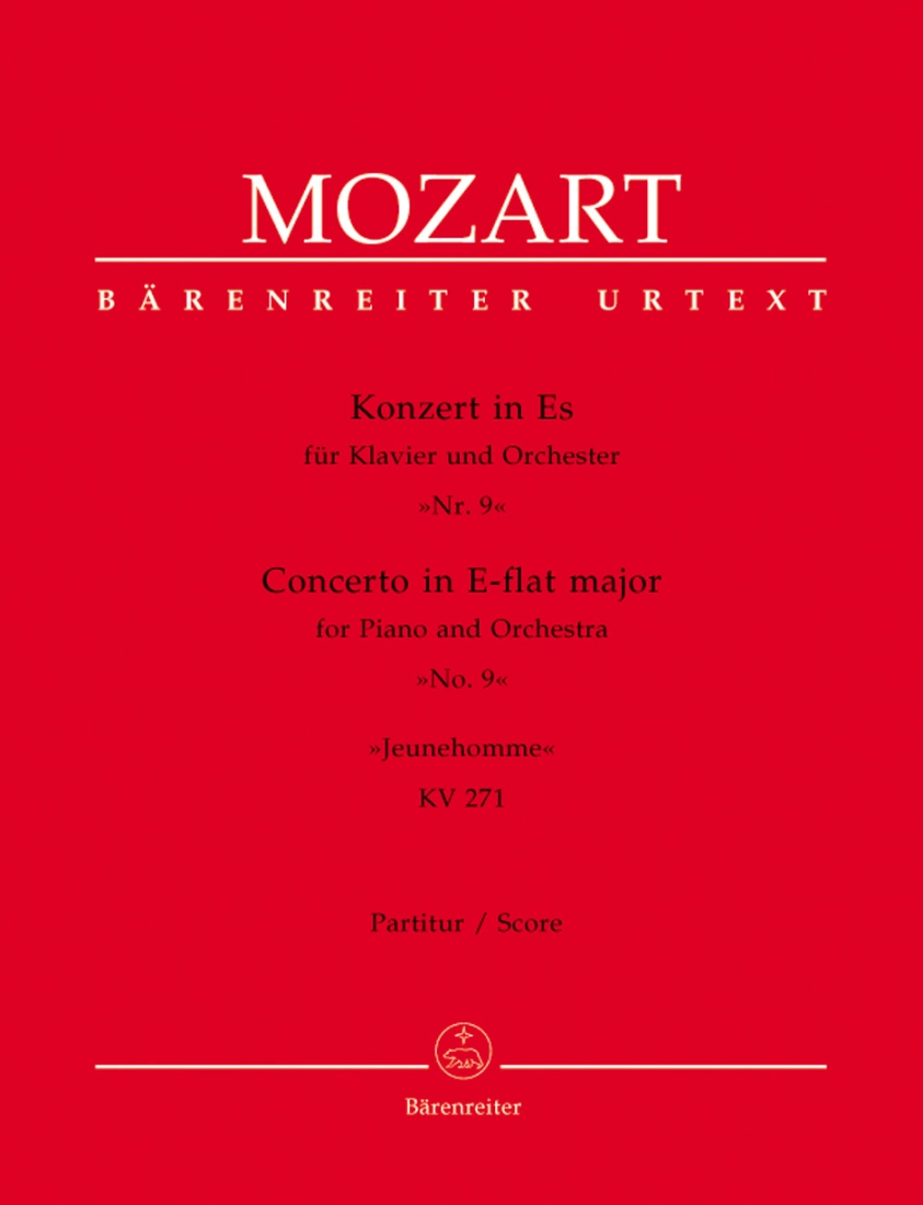 Concerto for Piano and Orchestra no. 9 in E-flat major K. 271 \'\'Jeunehomme\'\' - Mozart/Wolff - Full Score - Book