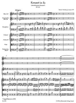 Concerto for Piano and Orchestra no. 9 in E-flat major K. 271 \'\'Jeunehomme\'\' - Mozart/Wolff - Full Score - Book