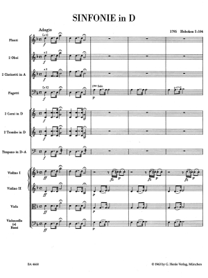 Symphony in D major Hob.I :104 \'\'London Symphony No. 12\'\' - Haydn/Unverricht - Full Score - Book