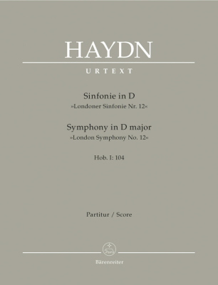 Baerenreiter Verlag - Symphony in D major Hob.I :104 London Symphony No. 12 - Haydn/Unverricht - Full Score - Book