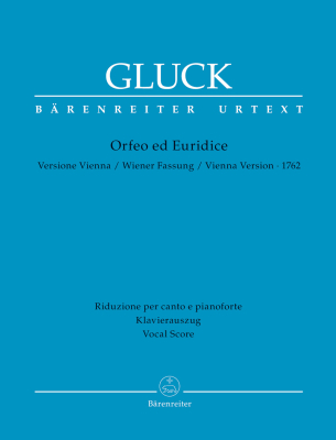 Baerenreiter Verlag - Orfeo ed Euridice (Vienna version 1762) Gluck, Abert, Finscher Partition vocale matresse Livre