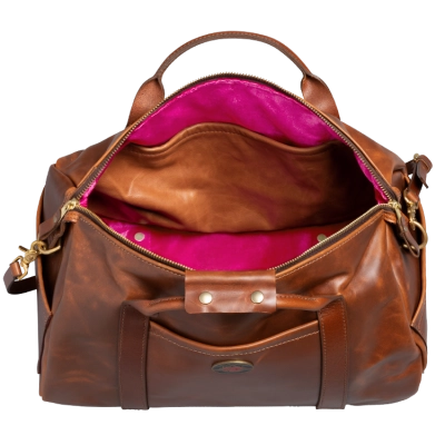 Lifton Leather Duffle Bag - Brown