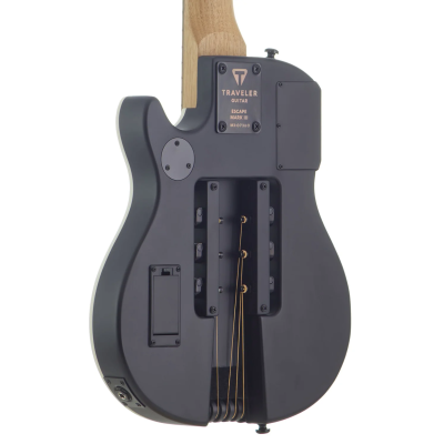 Escape Mark III Black Satin Acoustic/Electric Travel Guitar w/ Gig Bag