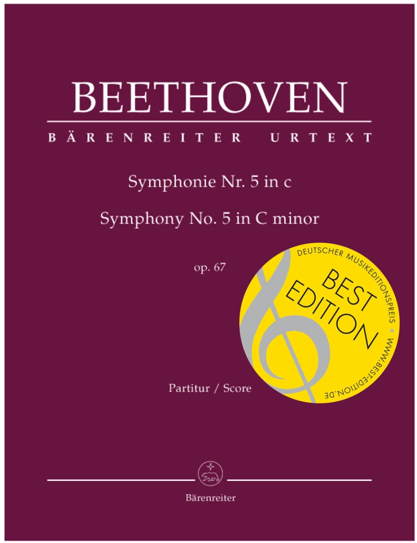 Symphony no. 5 in C minor op. 67 - Beethoven/Del Mar - Full Score - Book