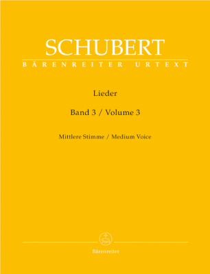 Baerenreiter Verlag - Lieder, Volume3 Schubert, Durr Voix moyenne et piano Livre