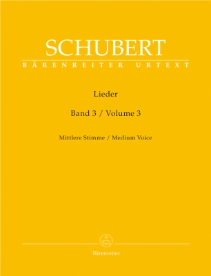 Baerenreiter Verlag - Lieder, Volume 3 - Schubert/Durr - Medium Voice/Piano - Book