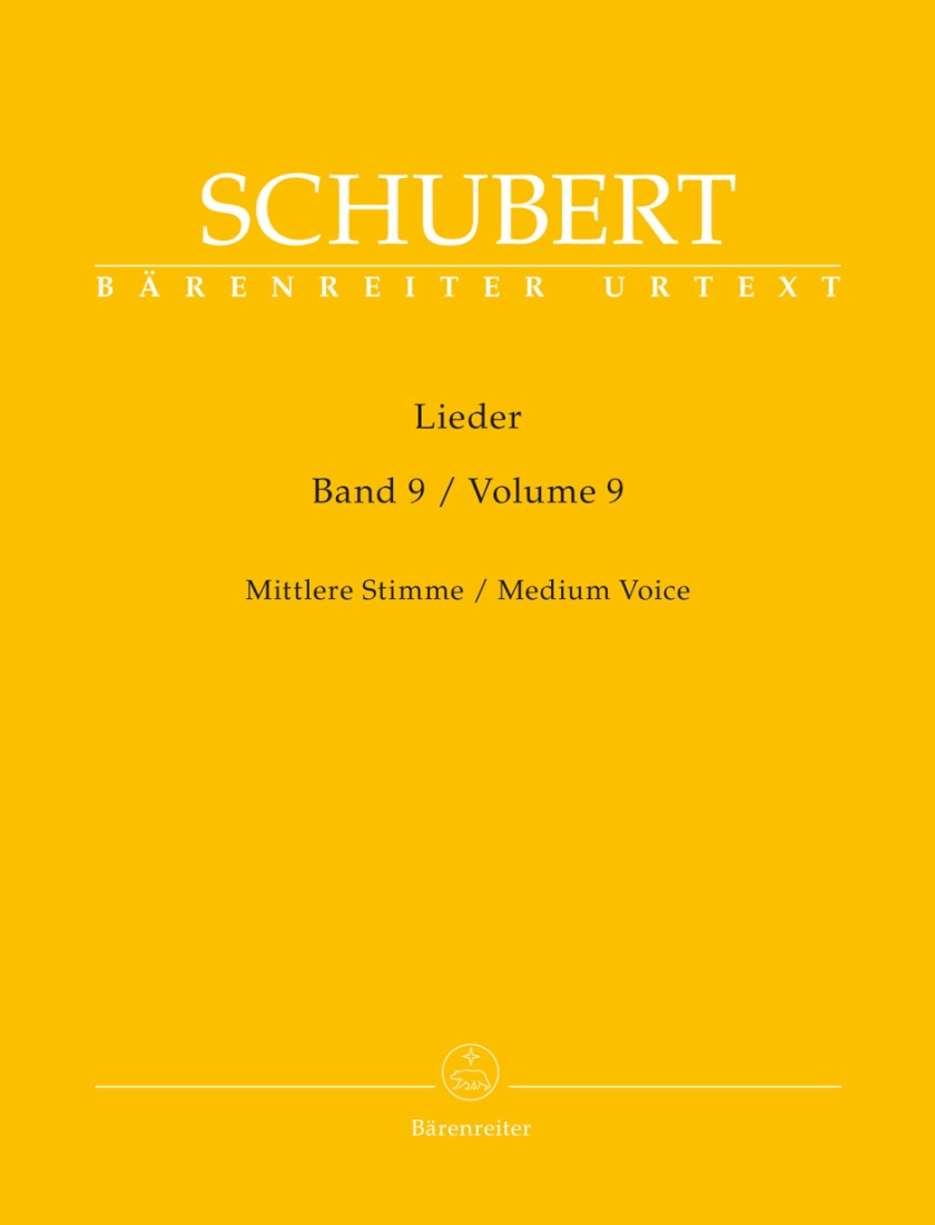 Lieder, Volume 9 - Schubert/Durr - Medium Voice/Piano - Book