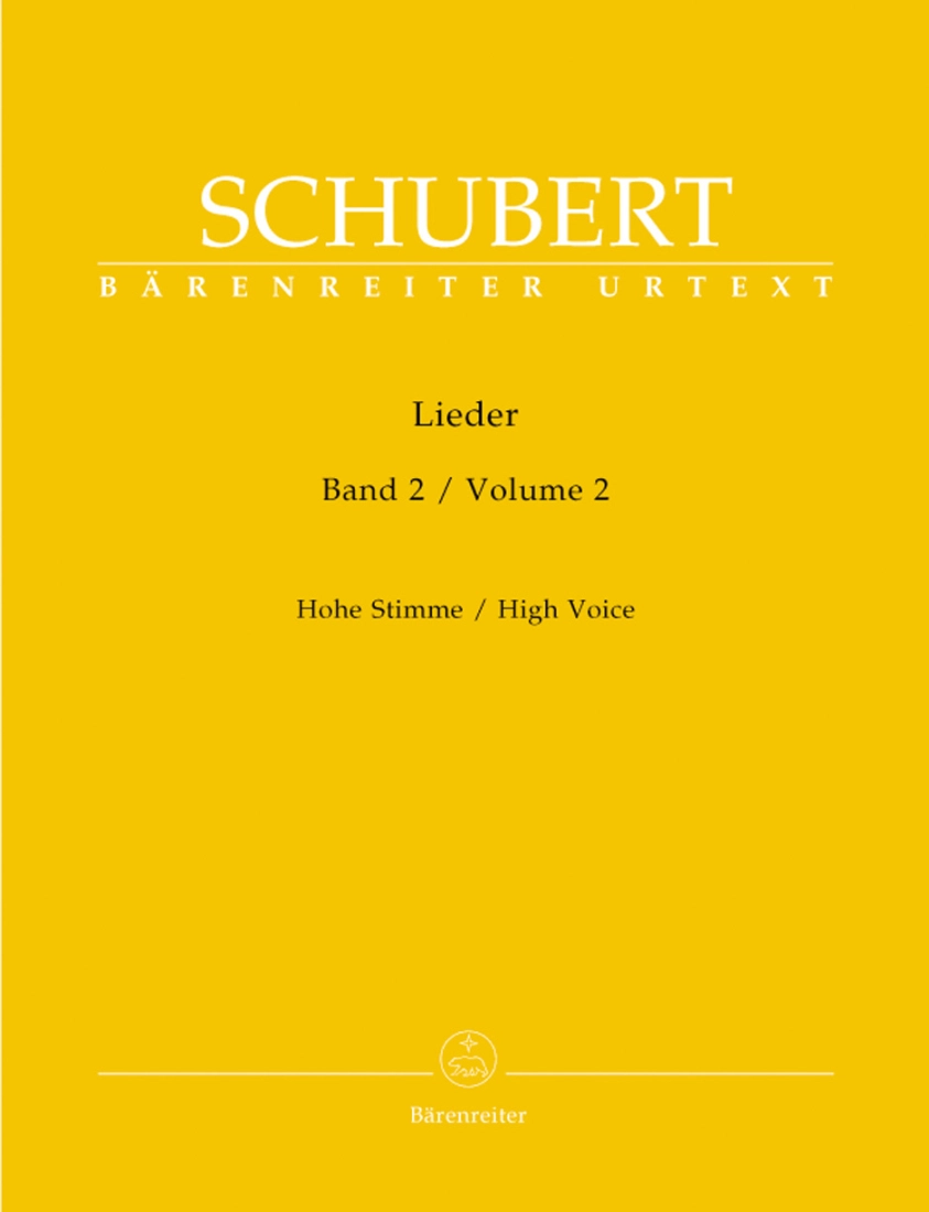 Lieder, Volume 2 - Schubert/Durr - High Voice/Piano - Book