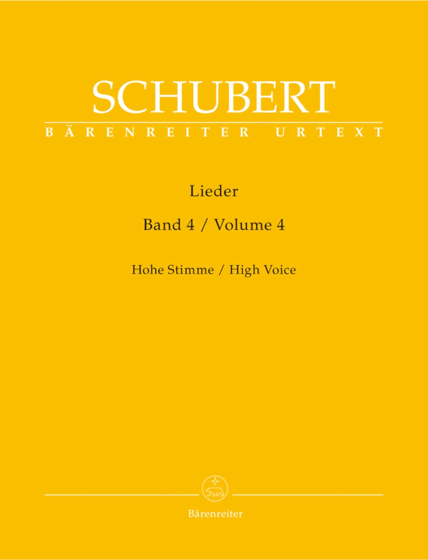 Lieder, Volume 4 - Schubert/Durr - High Voice/Piano - Book