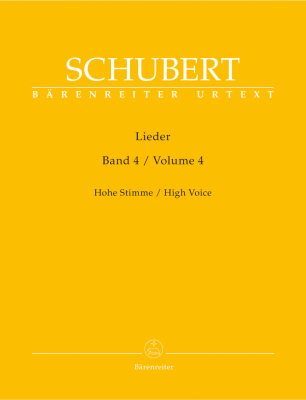 Baerenreiter Verlag - Lieder, Volume 4 - Schubert/Durr - High Voice/Piano - Book