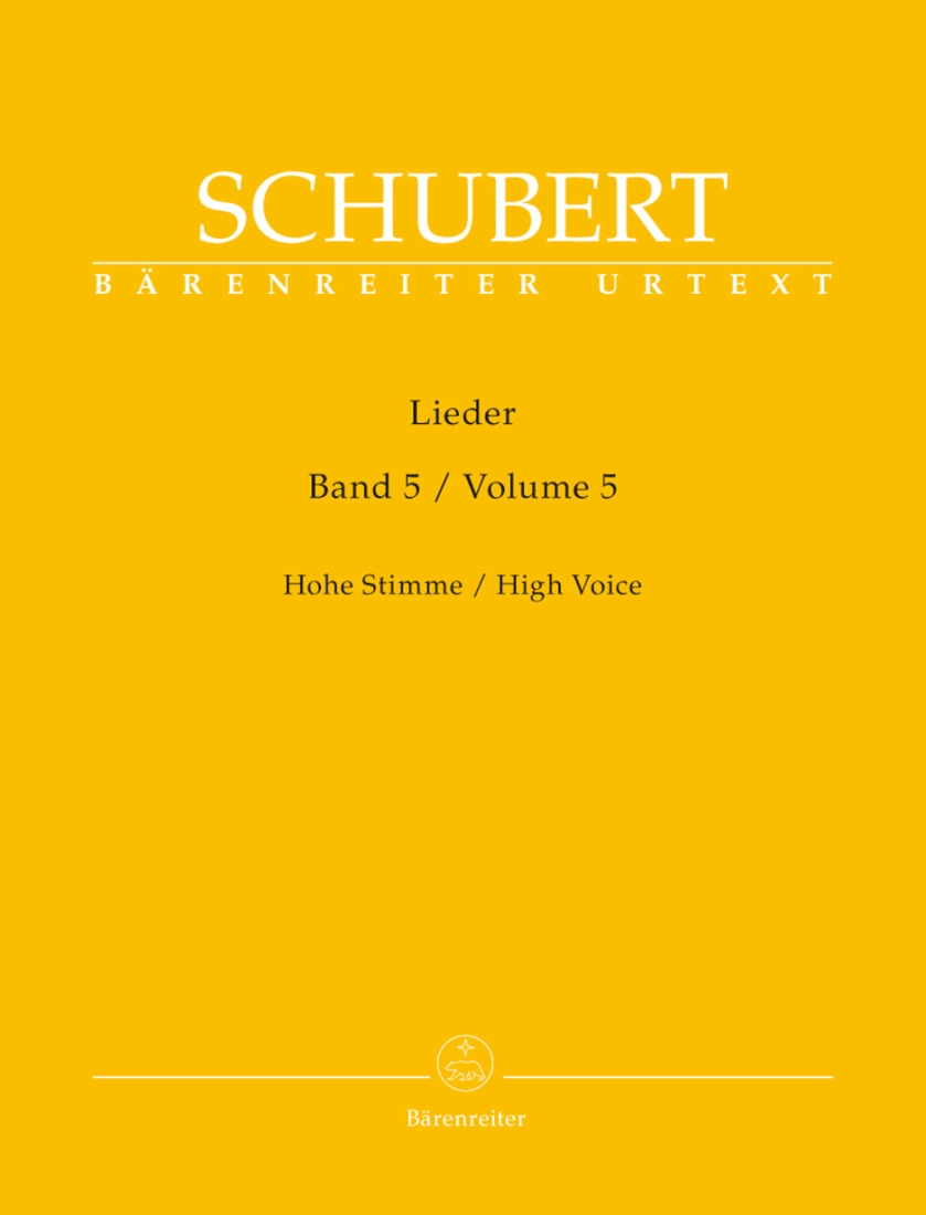 Lieder, Volume 5 - Schubert/Durr - High Voice/Piano - Book