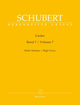 Baerenreiter Verlag - Lieder, Volume 7 - Schubert/Durr - High Voice/Piano - Book