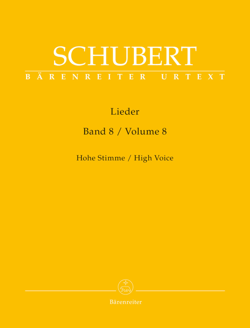 Lieder, Volume 8 - Schubert/Durr - High Voice/Piano - Book