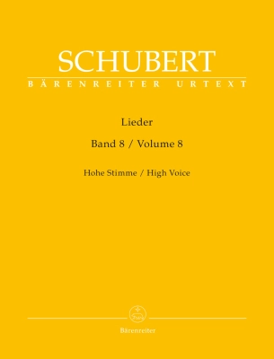 Baerenreiter Verlag - Lieder, Volume 8 - Schubert/Durr - High Voice/Piano - Book