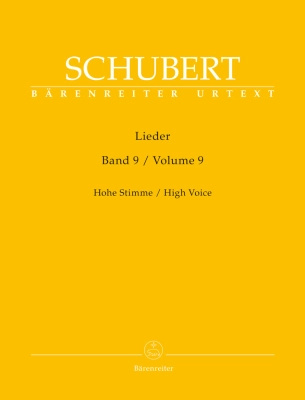 Baerenreiter Verlag - Lieder, Volume 9 - Schubert/Durr - High Voice/Piano - Book