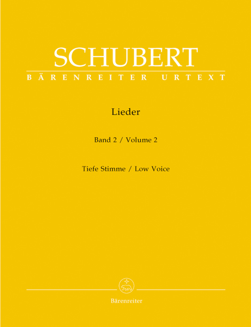 Lieder, Volume 2 - Schubert/Durr - Low  Voice/Piano - Book