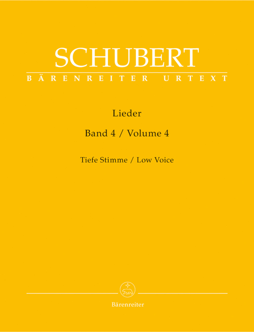 Lieder, Volume 4 - Schubert/Durr - Low Voice/Piano - Book