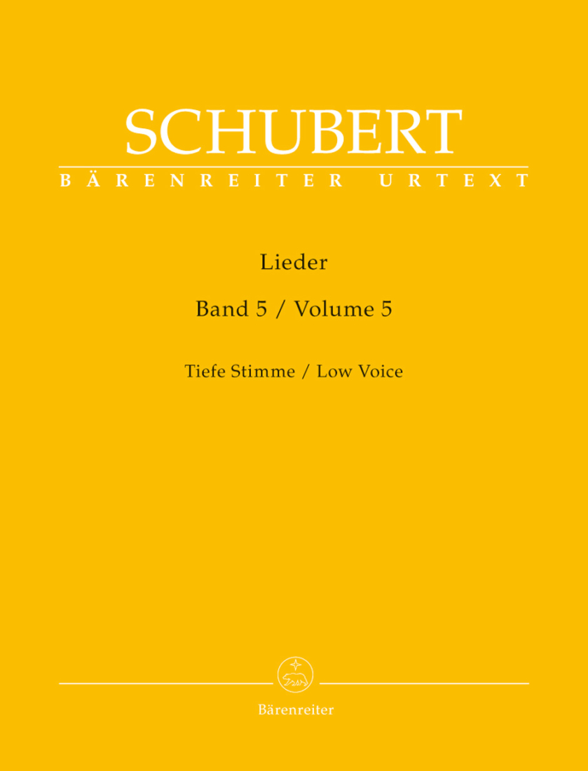 Lieder, Volume 5 - Schubert/Durr - Low Voice/Piano - Book