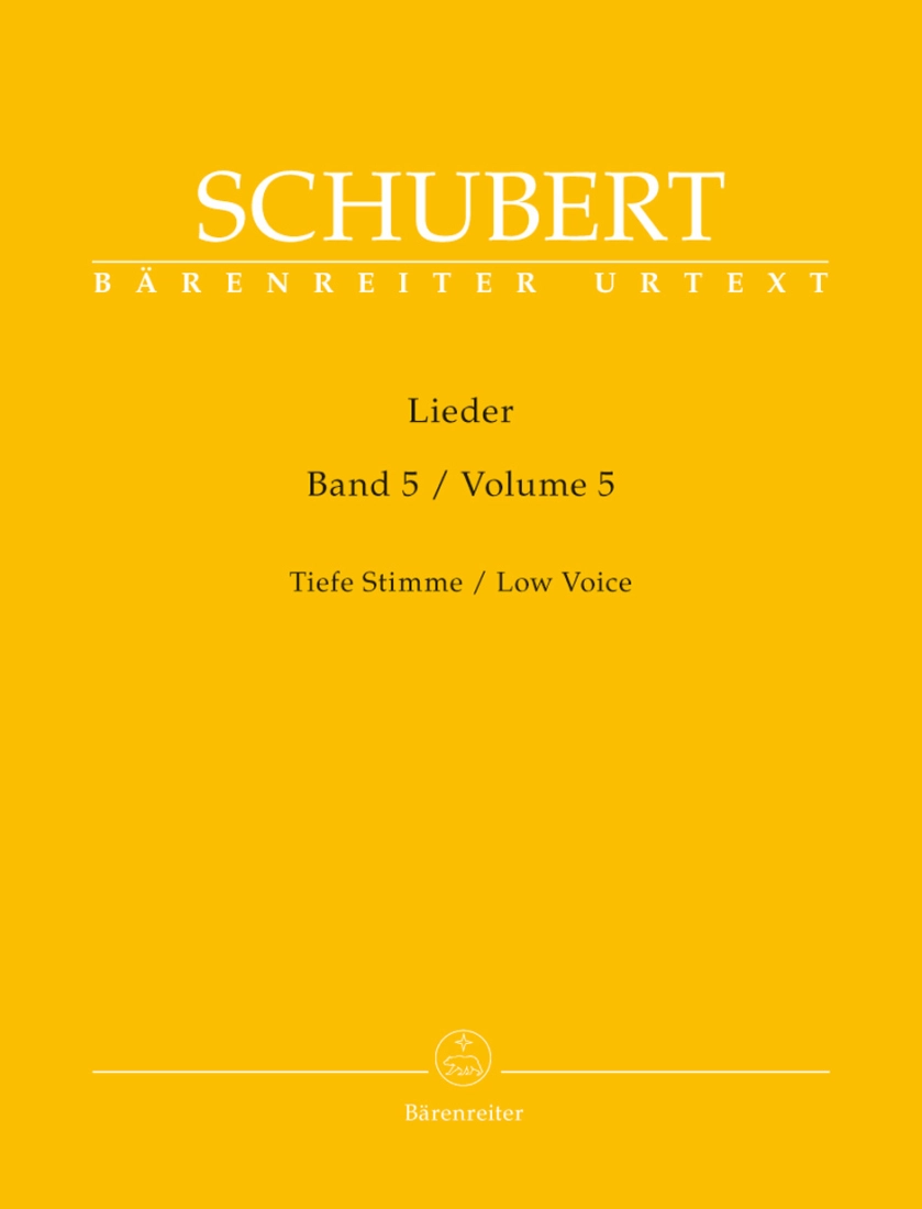 Lieder, Volume 5 - Schubert/Durr - Low Voice/Piano - Book