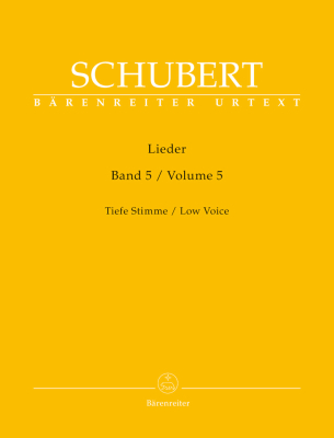 Baerenreiter Verlag - Lieder, Volume 5 - Schubert/Durr - Low Voice/Piano - Book