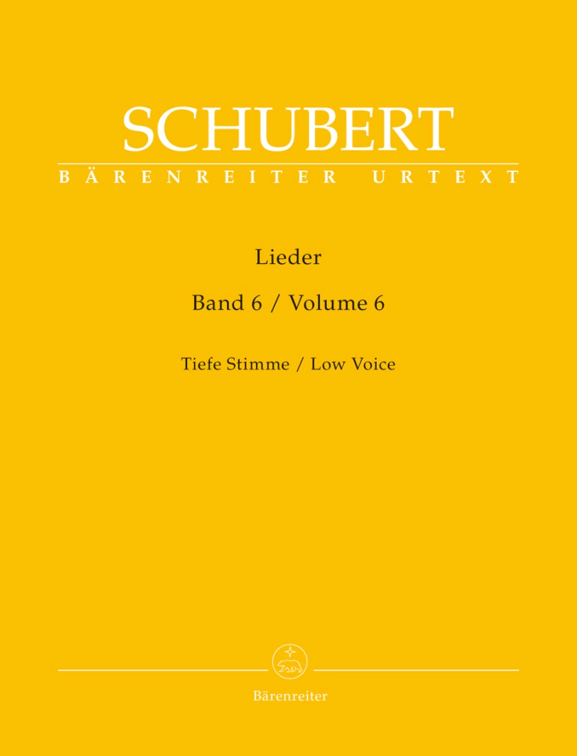 Lieder, Volume 6 - Schubert/Durr - Low Voice/Piano - Book