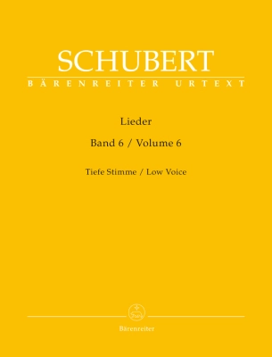 Baerenreiter Verlag - Lieder, Volume 6 - Schubert/Durr - Low Voice/Piano - Book