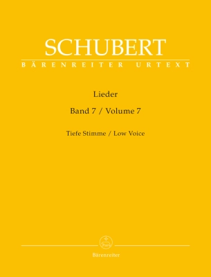 Baerenreiter Verlag - Lieder, Volume 7 - Schubert/Durr - Low Voice/Piano - Book